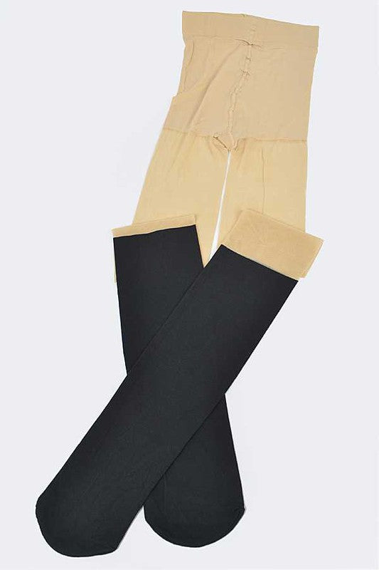 2 Tone Fashion Tights - Faylinn & Co