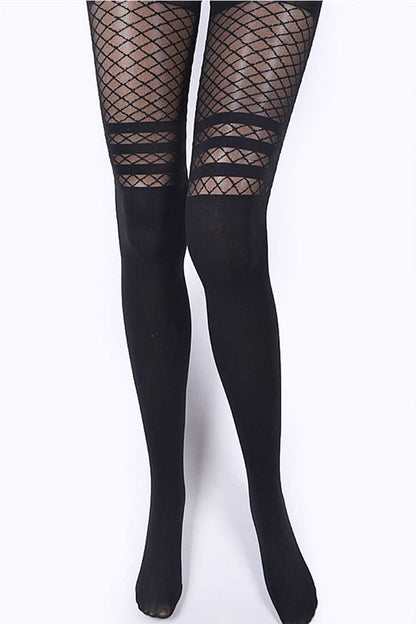 Designed Fishnet Fashion Tights - Faylinn & Co