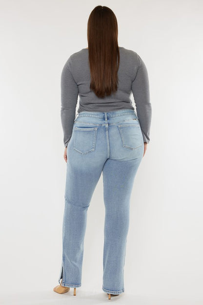 Plus Mid Rise Y2K Medium Wash Bootcut Jeans - Faylinn & Co