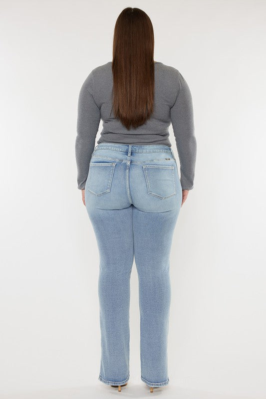 Plus Mid Rise Y2K Medium Wash Bootcut Jeans - Faylinn & Co