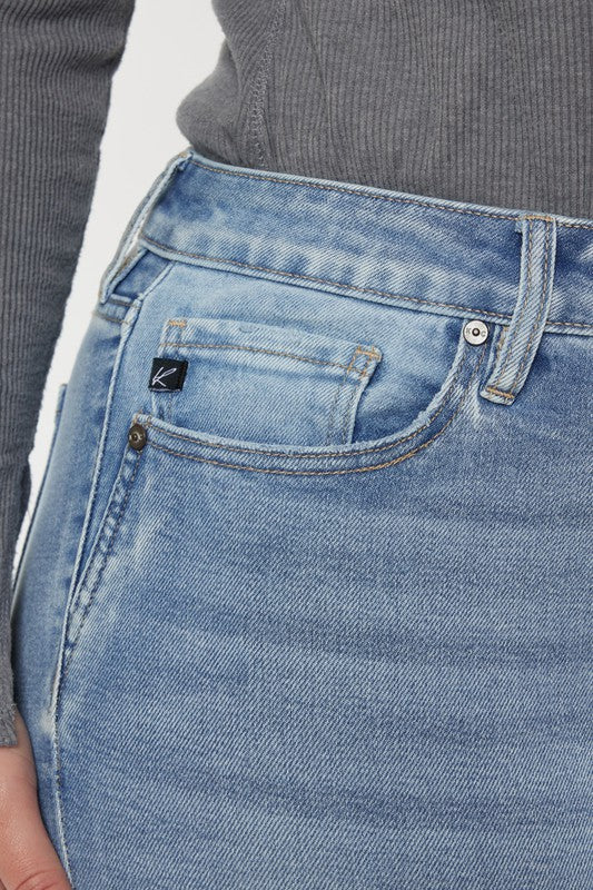 Plus Mid Rise Y2K Medium Wash Bootcut Jeans - Faylinn & Co