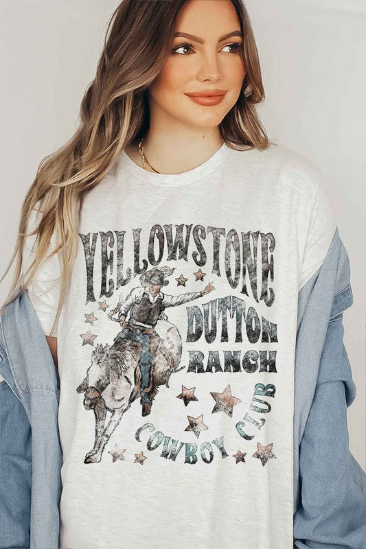 YELLOWSTONE OVERSIZED GRAPHIC TEE / T-SHIRT - Faylinn & Co