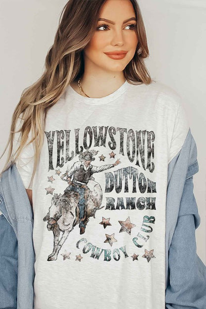 YELLOWSTONE OVERSIZED GRAPHIC TEE / T-SHIRT - Faylinn & Co