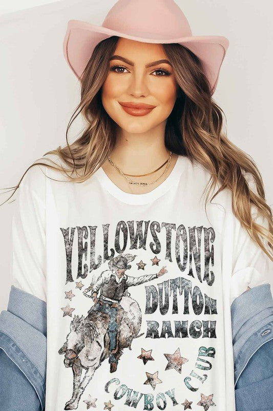YELLOWSTONE OVERSIZED GRAPHIC TEE / T-SHIRT - Faylinn & Co