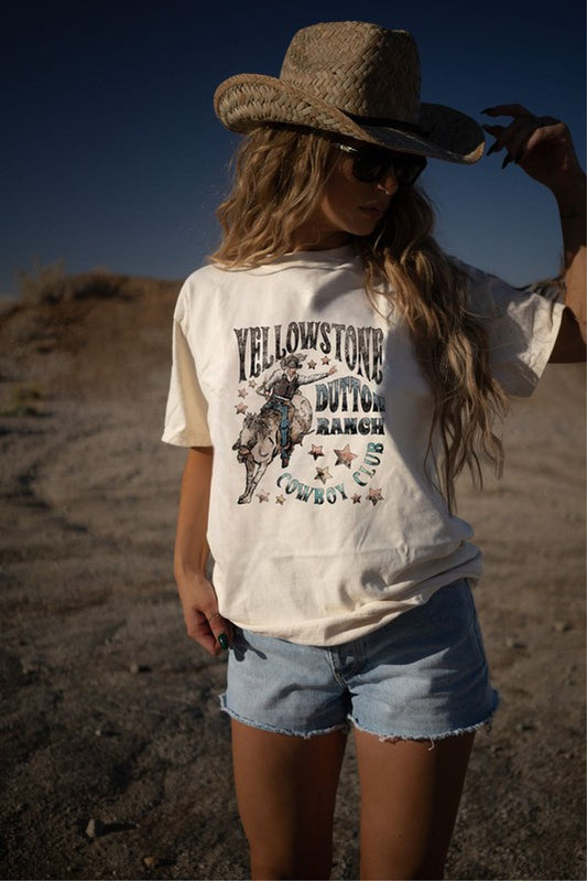 Yellowstone Cowboy Club Graphic Tee - Faylinn & Co