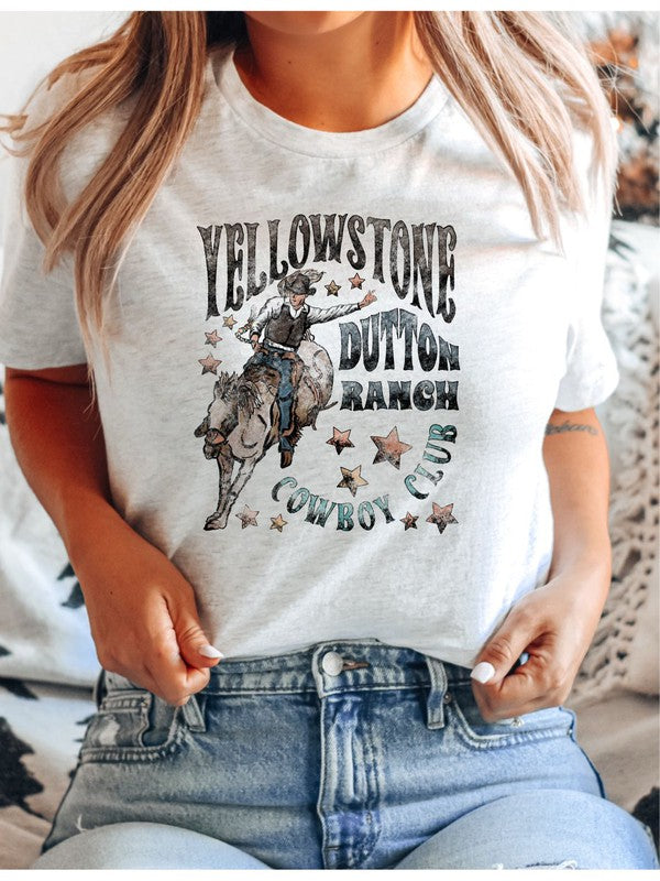 Yellowstone Cowboy Club Graphic Tee - Faylinn & Co