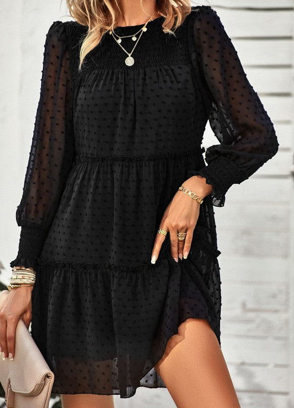 Swiss Dot Tiered Dress - Faylinn & Co