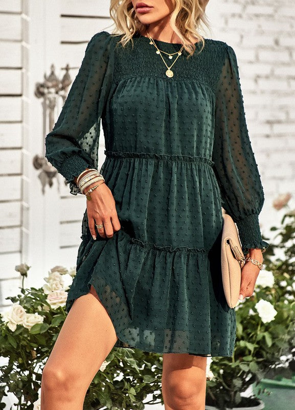 Swiss Dot Tiered Dress - Faylinn & Co