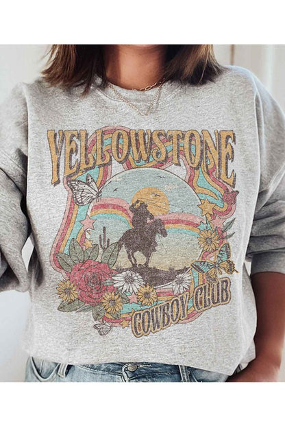 YELLOWSTONE COWBOY CLUB SWEATSHIRT PLUS SIZE - Faylinn & Co