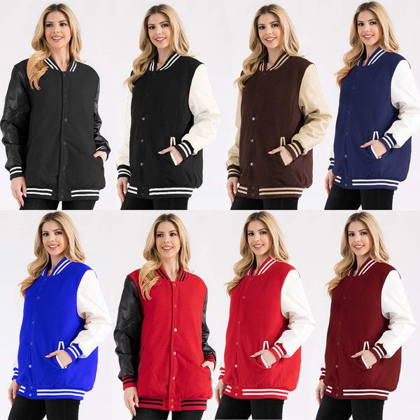 Boyfriend OverSize Letteman Jacket - Faylinn & Co