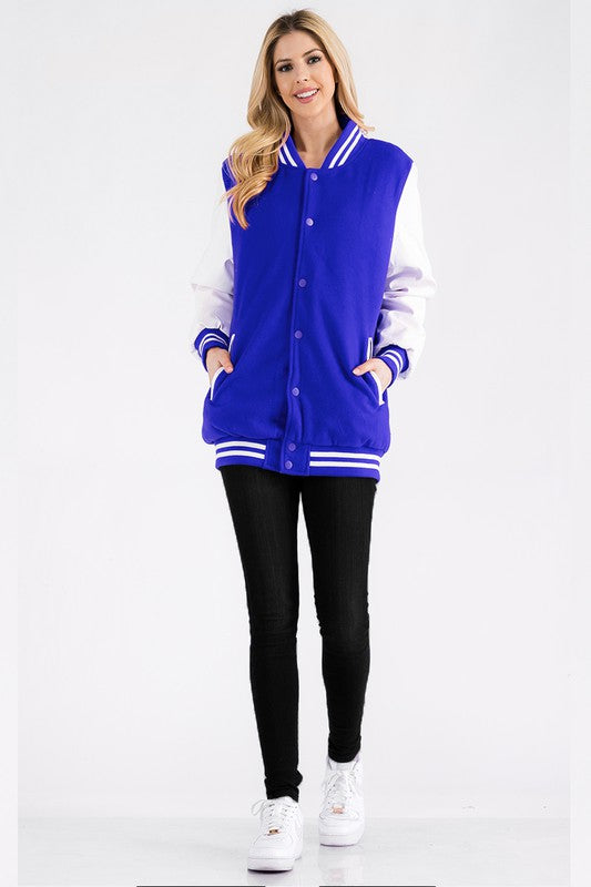 Boyfriend OverSize Letteman Jacket - Faylinn & Co