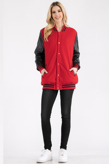 Boyfriend OverSize Letteman Jacket - Faylinn & Co