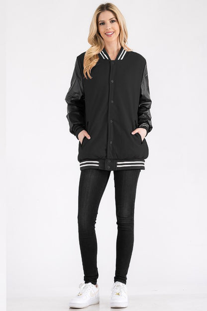 Boyfriend OverSize Letteman Jacket - Faylinn & Co
