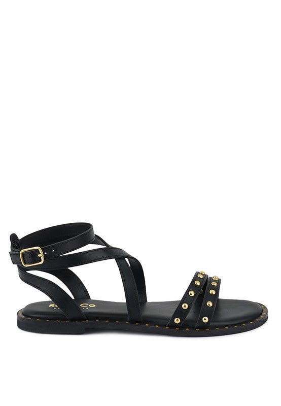 CORRIANE Studs Embellishment Strappy Sandals - Faylinn & Co