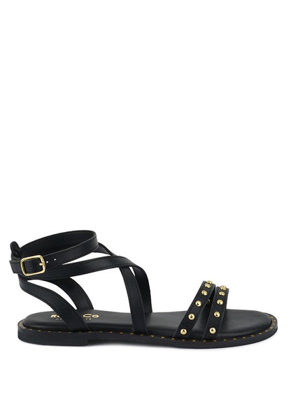 CORRIANE Studs Embellishment Strappy Sandals - Faylinn & Co
