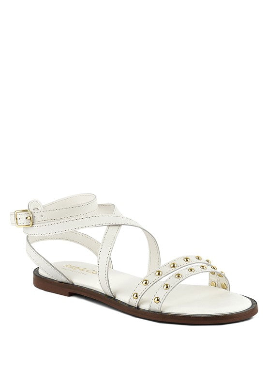 CORRIANE Studs Embellishment Strappy Sandals - Faylinn & Co