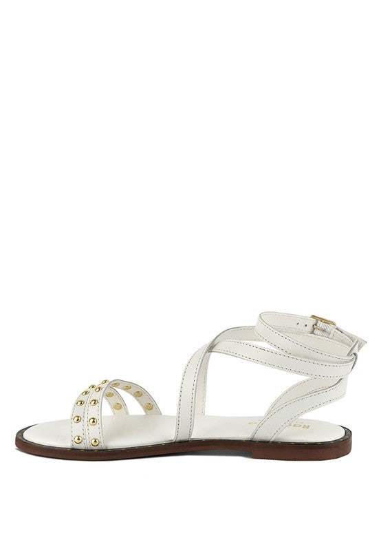 CORRIANE Studs Embellishment Strappy Sandals - Faylinn & Co