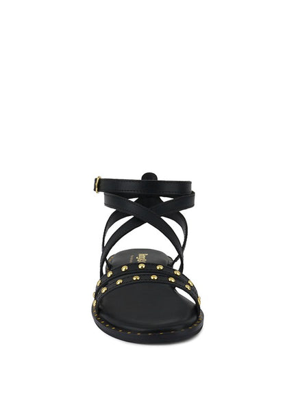 CORRIANE Studs Embellishment Strappy Sandals - Faylinn & Co