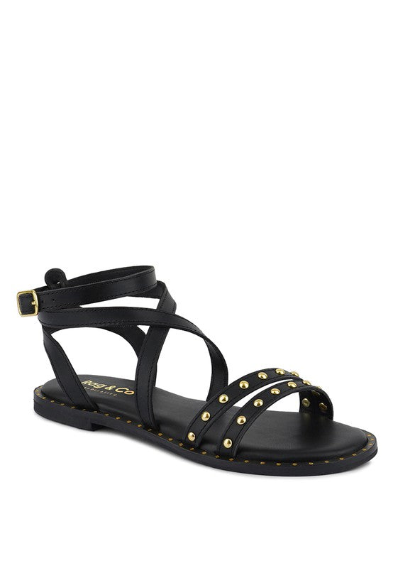CORRIANE Studs Embellishment Strappy Sandals - Faylinn & Co