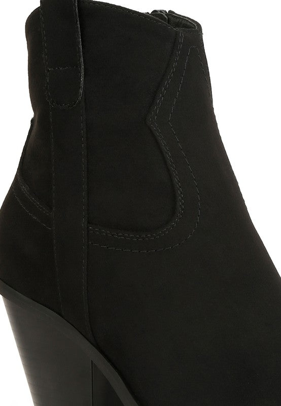 Elettra Ankle Length Cowboy Boots - Faylinn & Co