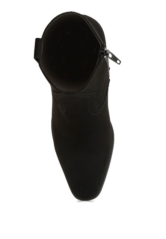 Elettra Ankle Length Cowboy Boots - Faylinn & Co