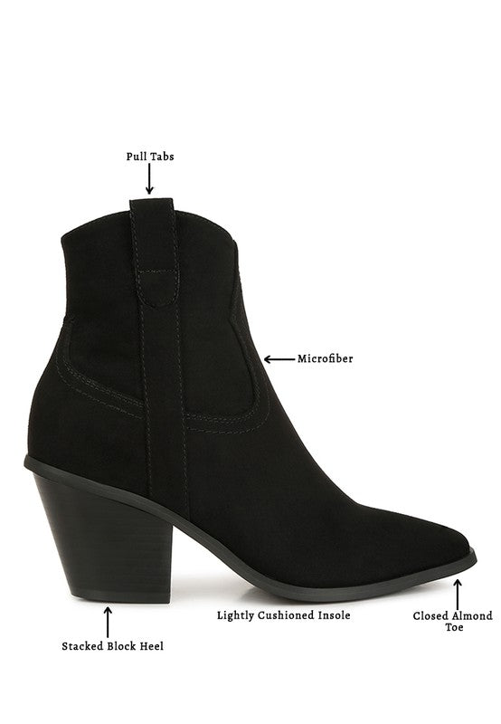 Elettra Ankle Length Cowboy Boots - Faylinn & Co