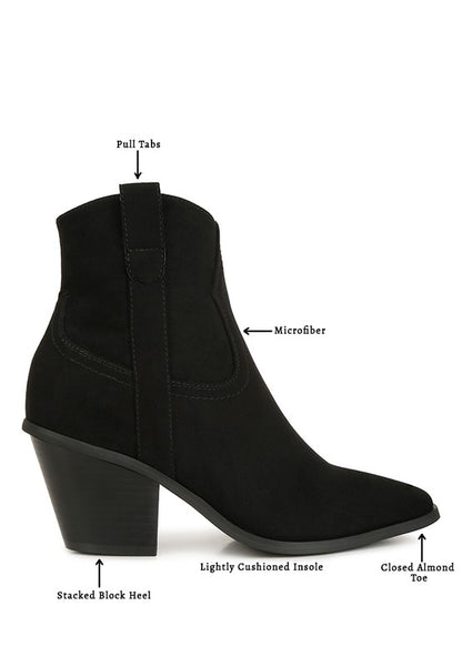 Elettra Ankle Length Cowboy Boots - Faylinn & Co