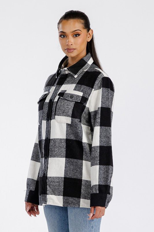 Boyfriend Oversized Soft Flannel Shacket - Faylinn & Co