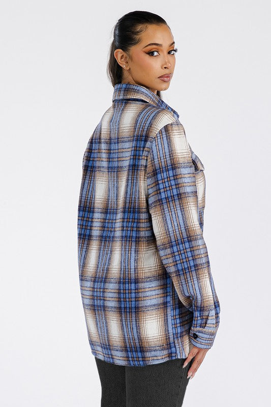 Boyfriend Oversized Soft Flannel Shacket - Faylinn & Co