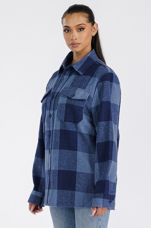 Boyfriend Oversized Soft Flannel Shacket - Faylinn & Co