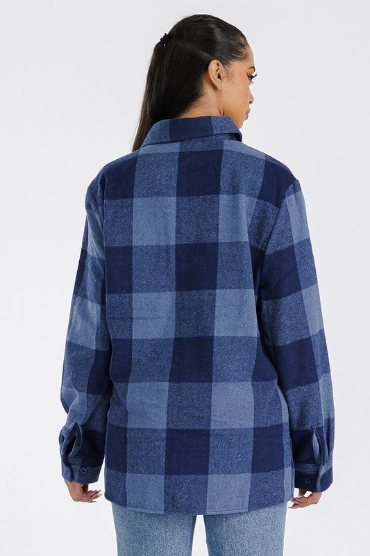 Boyfriend Oversized Soft Flannel Shacket - Faylinn & Co