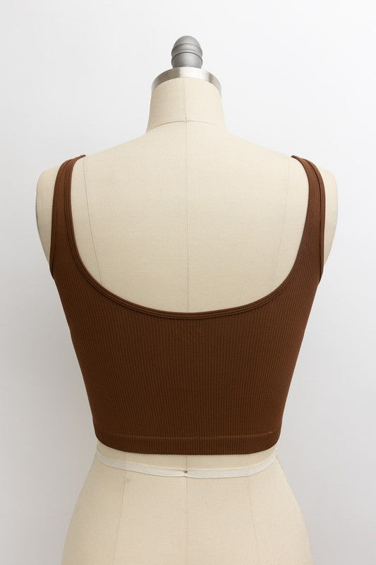 Ribbed Underline Seams Brami Top - Faylinn & Co