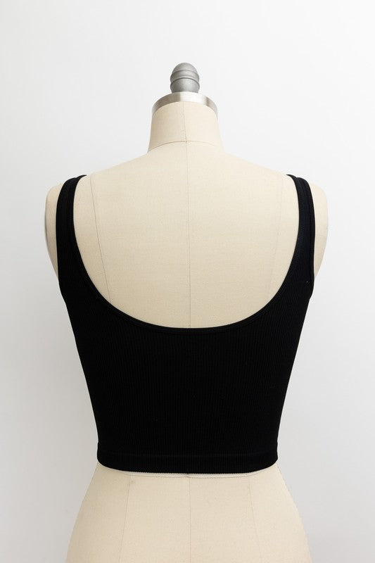 Ribbed Underline Seams Brami Top - Faylinn & Co