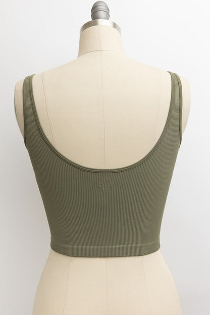 Ribbed Underline Seams Brami Top - Faylinn & Co
