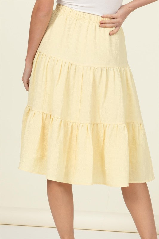 Call It a Day Tiered Midi Skirt - Faylinn & Co