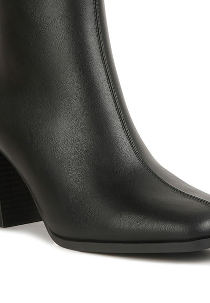 Cox Cut Out Block Heeled Chelsea Boots - Faylinn & Co