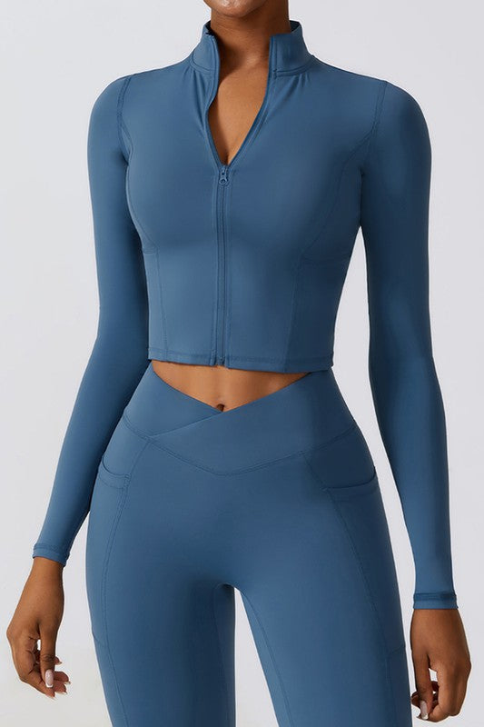 Quick-drying long sleeve yoga suit sports tops - Faylinn & Co