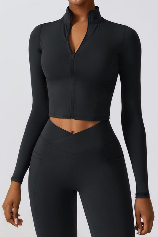 Quick-drying long sleeve yoga suit sports tops - Faylinn & Co
