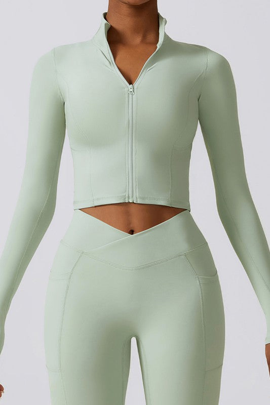 Quick-drying long sleeve yoga suit sports tops - Faylinn & Co
