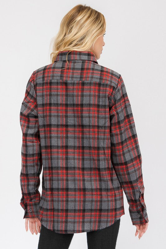 Oversized Plaid Flannel - Faylinn & Co