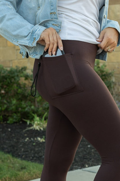 FULL LENGTH Brown Solid Leggings R2 - Faylinn & Co