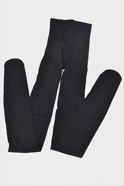 Ribbon Wrapped Opaque Premium Tights - Faylinn & Co