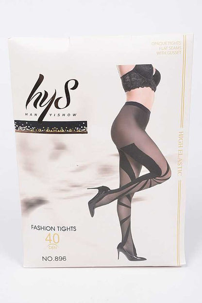 Ribbon Designed Premium Tights - Faylinn & Co