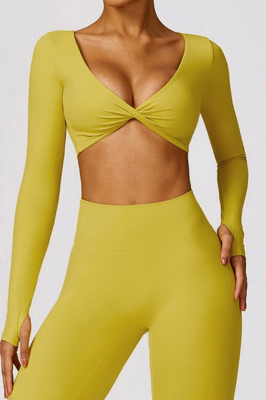 Quick-drying tight-fitting long-sleeved yoga bra - Faylinn & Co