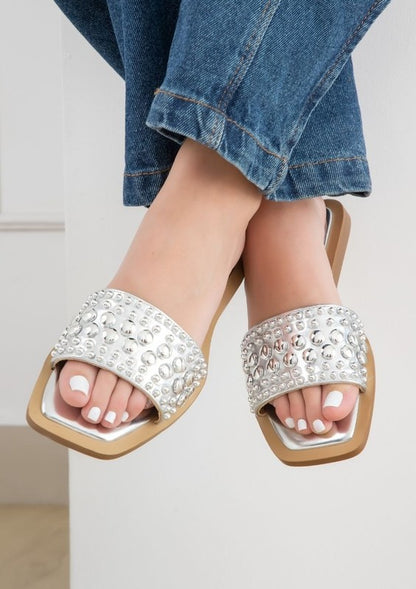 GIA SUMMER SANDALS WITH STUDS - FLATS - Faylinn & Co