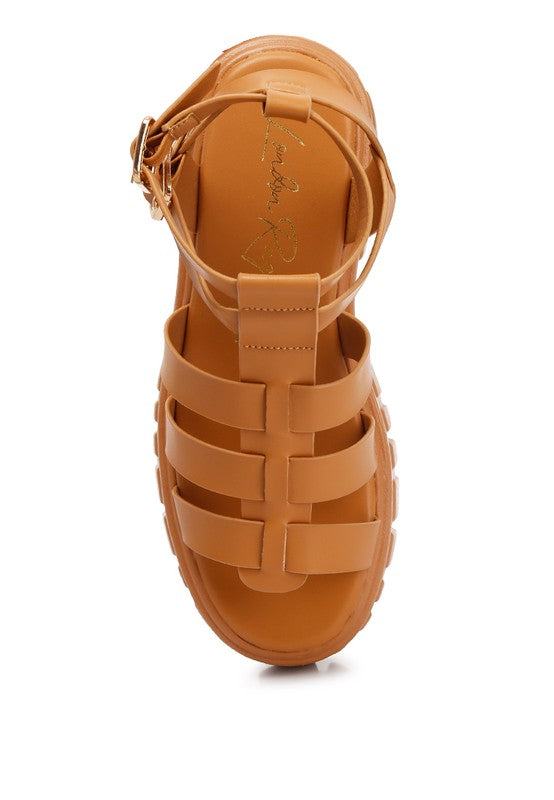 Dewey Recycled Faux Leather Gladiators - Faylinn & Co
