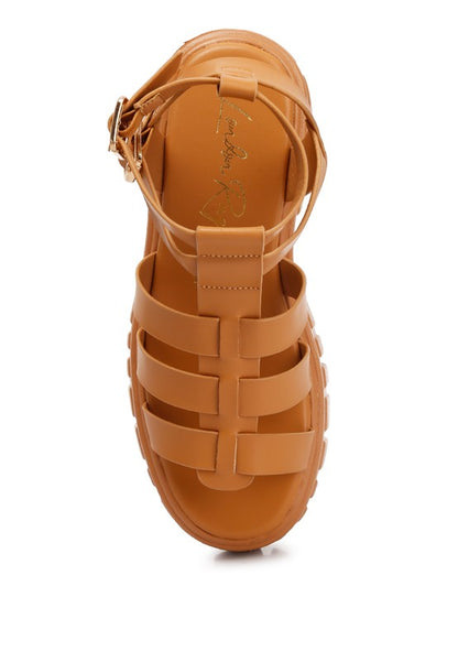 Dewey Recycled Faux Leather Gladiators - Faylinn & Co