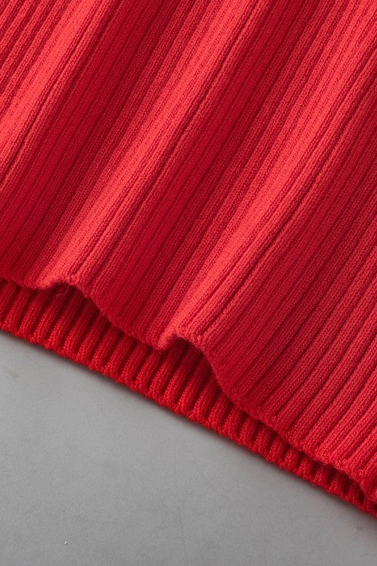 Colorblock Edge Ribbed Knit U Neck Tank Top - Faylinn & Co