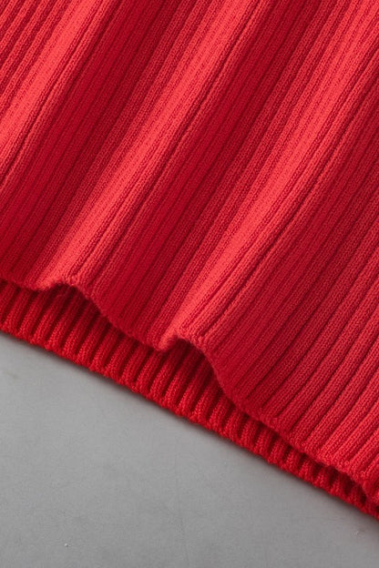Colorblock Edge Ribbed Knit U Neck Tank Top - Faylinn & Co