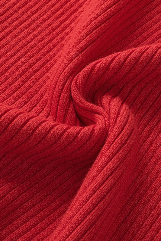Colorblock Edge Ribbed Knit U Neck Tank Top - Faylinn & Co